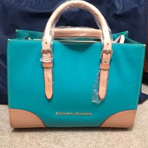 NWT Dooney&Bourke Jade Patent Janine Satchel